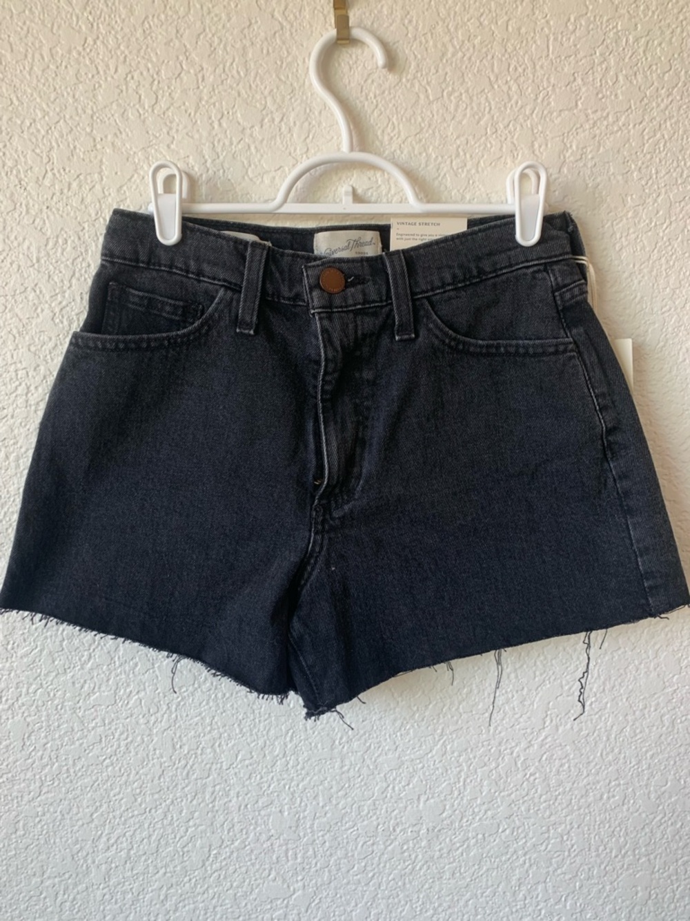 Universal Thread Black Raw-Hem Denim Shorts